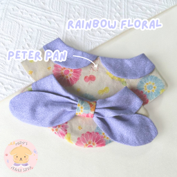 Rainbow Floral Ribbon Collar (Premium)