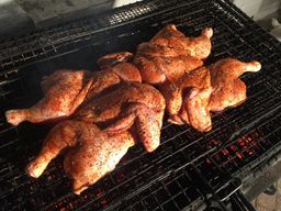 Spitbraai Chicken with roasted potatoes & two sides