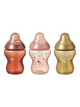 Tommee Tippee Closer to Nature Baby Bottles, Morning Skies – 260ml, 3pack