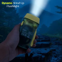 3 LED Hand Press Torch Hand Crank Flashlight 