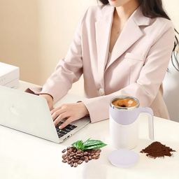 Stirring Coffee Mug | Magnetic Stirring Coffee Cup | Stainless Steel 