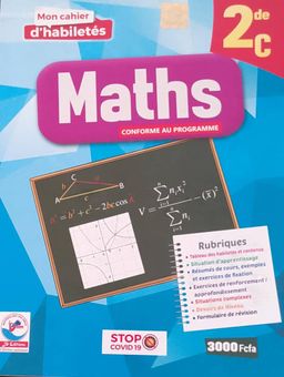 Mathematique / Cahier d’habileté - 2nd C (JD Editions)