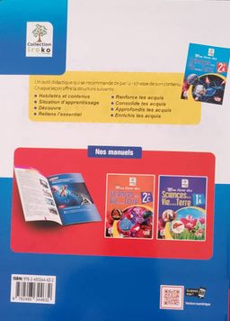 Mon Livre des SVT - 2nd A (JD Editions)