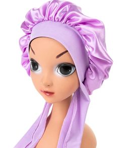 Plain Adjustable Patterned Kiddie Wide-Band Bonnet