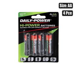 BATTERIES HIGH POWER SIZE: AA / R6P 4PCE