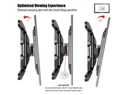 Kaloc X6 TV Wall Mount Heavy Duty Double Arm 27-70 Inch