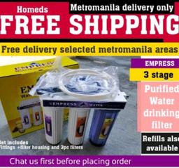 Empress 3in1 water filter (easy install,turns tap water into drinking water)