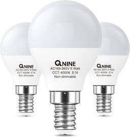 Qnine Cool White E14 6W LED Light Bulb