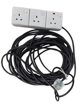 Orange 03 Socket 13A 3 Core Power Extension (Custom Made)