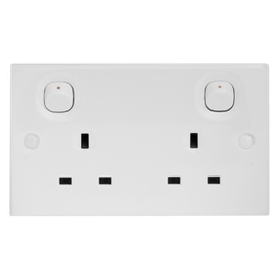 Orange 02 Socket 13A 3 Core Power Extension (Custom Made)