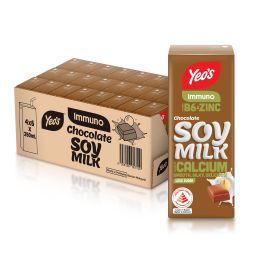 YEO'S IMMUNO SOY MILK CHOC PET 24X250ML