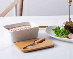 Porcelain butter set