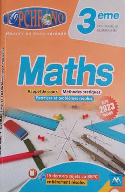 TOP CHRONO MATHEMATIQUE 3ieme (Editions Matrice)
