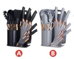 19Pcs Silicon Cooking spoon & knife set