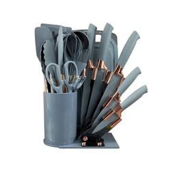 19Pcs Silicon Cooking spoon & knife set