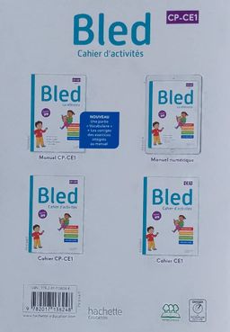 BLED, cahier d’activités (Hachette) - CP-CE1