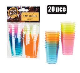 SHOT-GLASS PLASTIC DISPOSABLE 20 PIECES 60ML