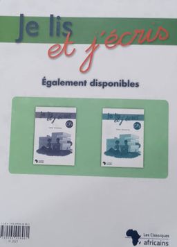 Je lis et j'écris, Manuel CP1 - Les Classiques Africains
