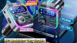 JOYROOM JR-CL16 48W Bluetooth 5.0 Car Wireless FM Transmitter(Silver)