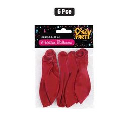 BALLOONS HELIUM 6 PIECES RED