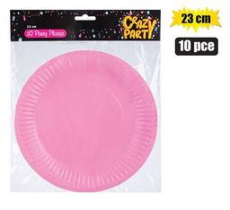  PARTY PLATES PINK 23cm 10 PIECES 