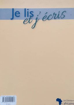 Je lis et j'écris, Manuel CE1 - Les Classiques Africains