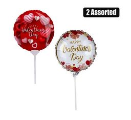 BALLOON AIR FILL WITH STICK VALENTINES DAY 