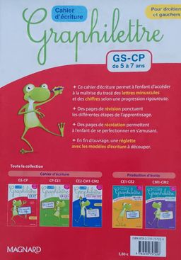 Graphilettre, mon cahier d’écriture (Nathan) - Grande Section & CP