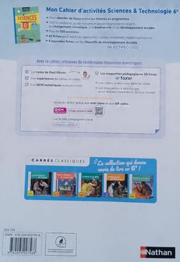 Sciences et Technologie, Cahier de d’activité (Nathan) - 6ieme