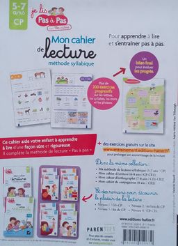 Mon Cahier de Lecture, méthode syllabique (Hatier) - CP