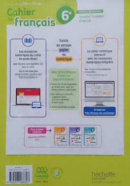 Cahier de Français, Élève (Hachette) - 6ieme