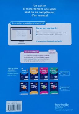 Cahier de Maths, mission Indigo (Hachette) - 6ieme
