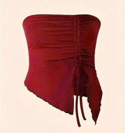 Haut Tube Sans Manches À Cordon De Serrage