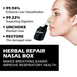 Liver Cleansing Nasal Inhaler Herbal Repair Nasal Box ...  ...  NET WT: 1.8ml, Color: Herbal Repair Nasal 