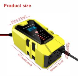 Carregador e reparador de bateria inteligente 12v 6A carro moto