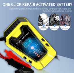 Carregador e reparador de bateria inteligente 12v 6A carro moto