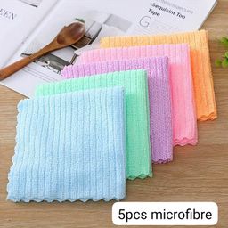 5pcs Household Cleaning Dishwashing Cloth