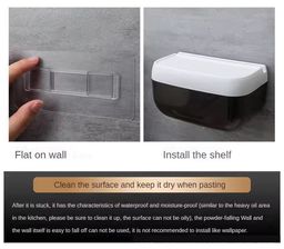 Non Punching Strong Adhesive Wall Mounted Tissue Box 