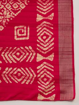 Pink: Soft Silk With Cotton Blend.