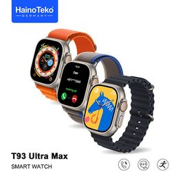 HainoTeko T93 Ultra Max Smart watch, Biggest Screen Size Ever with 3 Strap