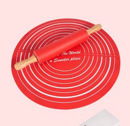 Silicone Baking Mat with  Rolling Pin Set 