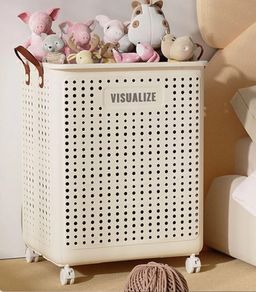 Foldable Multipurpose Hamper basket With Wheels 