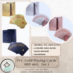 Pvc rose gold playing cards 