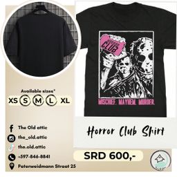 Horror club shirt 
