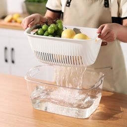 Double layer drain basket 