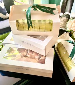 Pandan coconut swiss roll