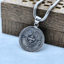 Silver Tiger & Temple Pendant For Men