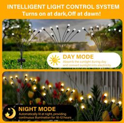 Firefly solar garden lights 2 piece (6 led per piece)