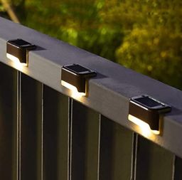 4 Piece Outdoor solar Deck Lights Step Lights (4 piece Set)