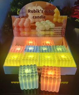 12 Piece Box Cube Design LED Realistic Candle